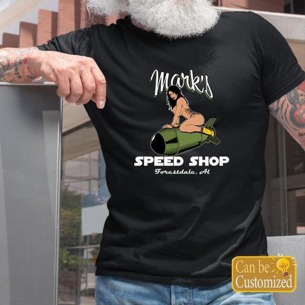 Personalized Pin Up Speed Shop Car T Shirts